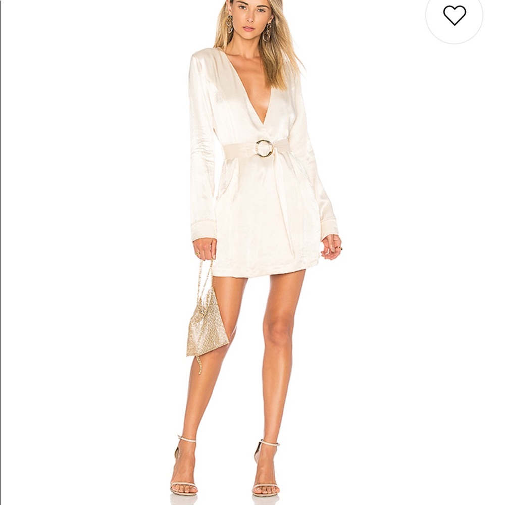 Lovers and friends satin Seneca dress with belt